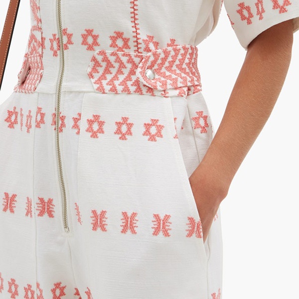 Custom wholesale embroidery highwaist jumpsuit