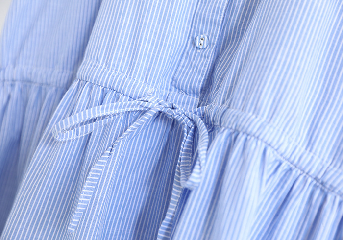 Custom wholesale embroidery striped dress