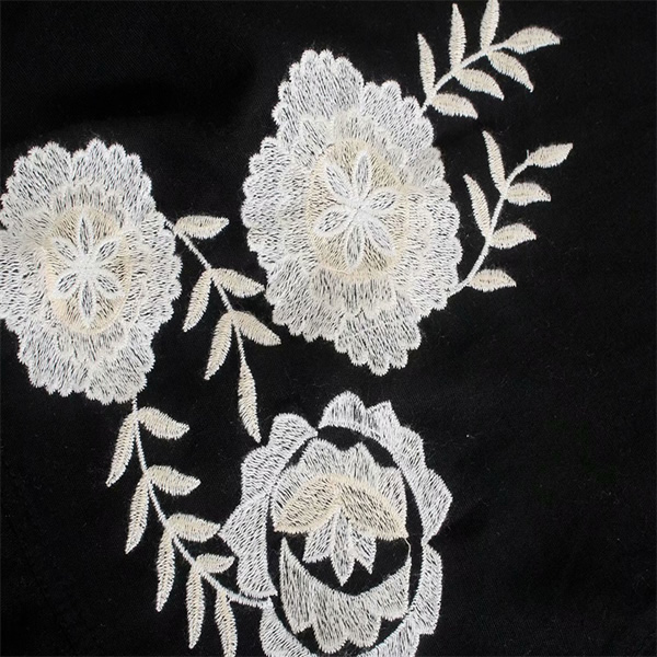 Custom wholesale embroidery linen jumpsuit