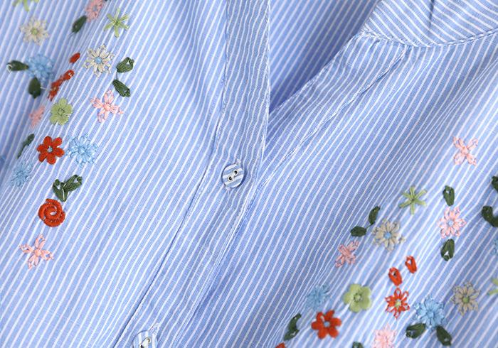 Custom wholesale embroidery striped dress
